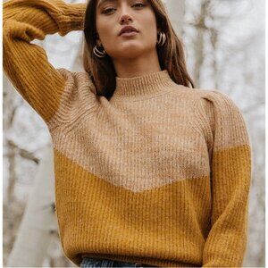 Vero Moda Colorblock Stripe Wool Sweater